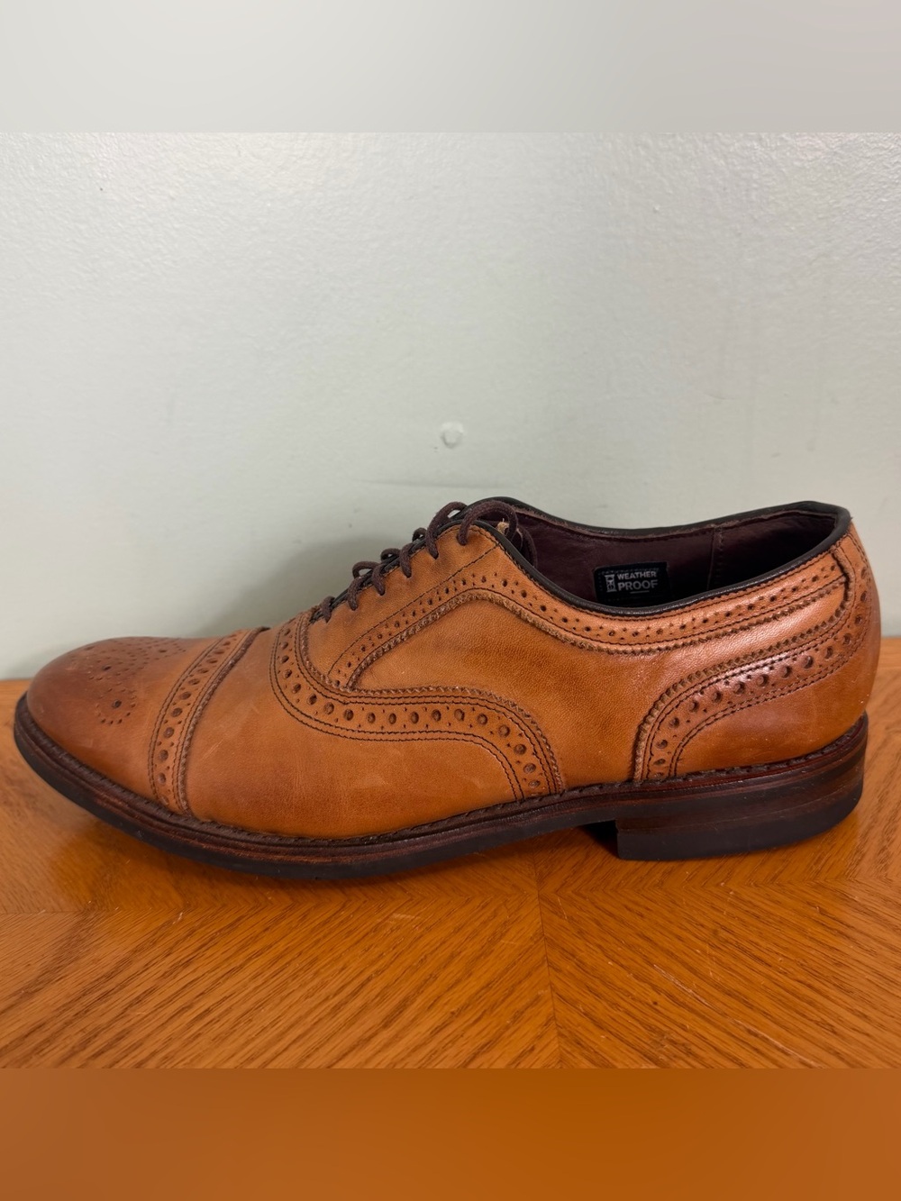 Allen Edmonds Tan Leather Wingtip Oxfords